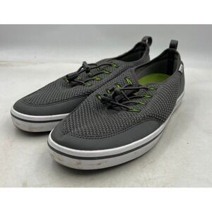 HUK Shoes Mens 9.5 Gray Mesh Water Mania Performance Fishing Slip-Ons